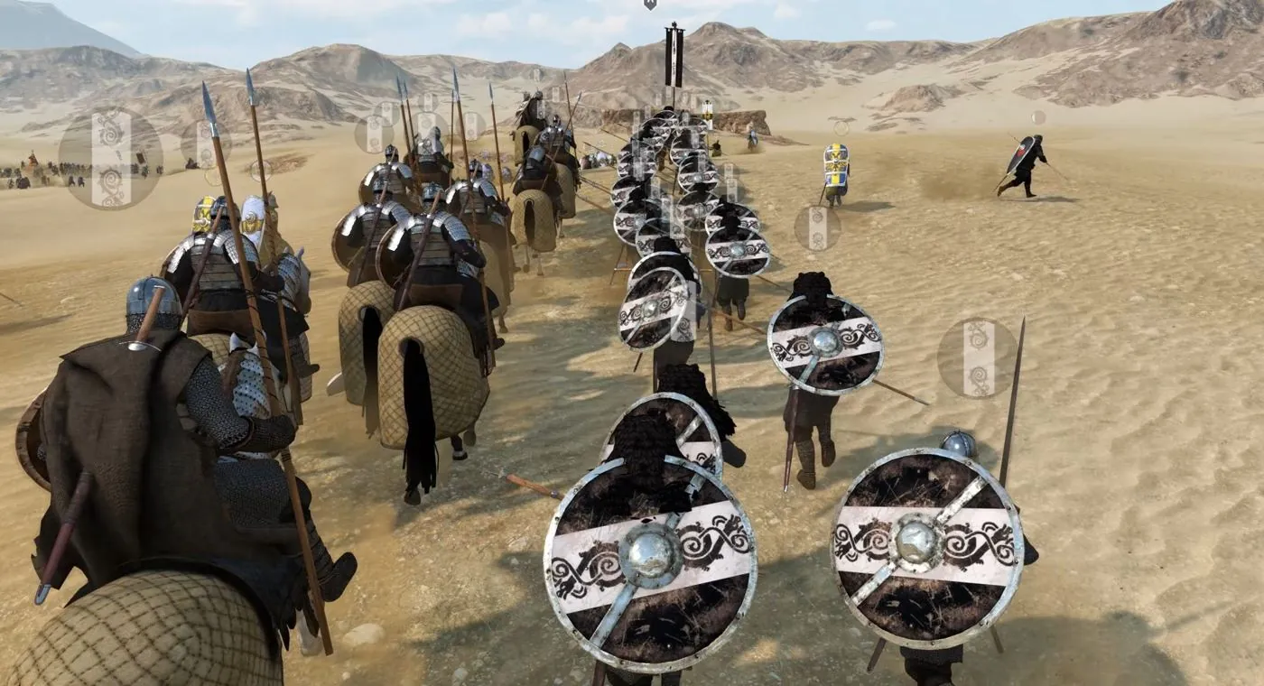 The clan on the march across the desert