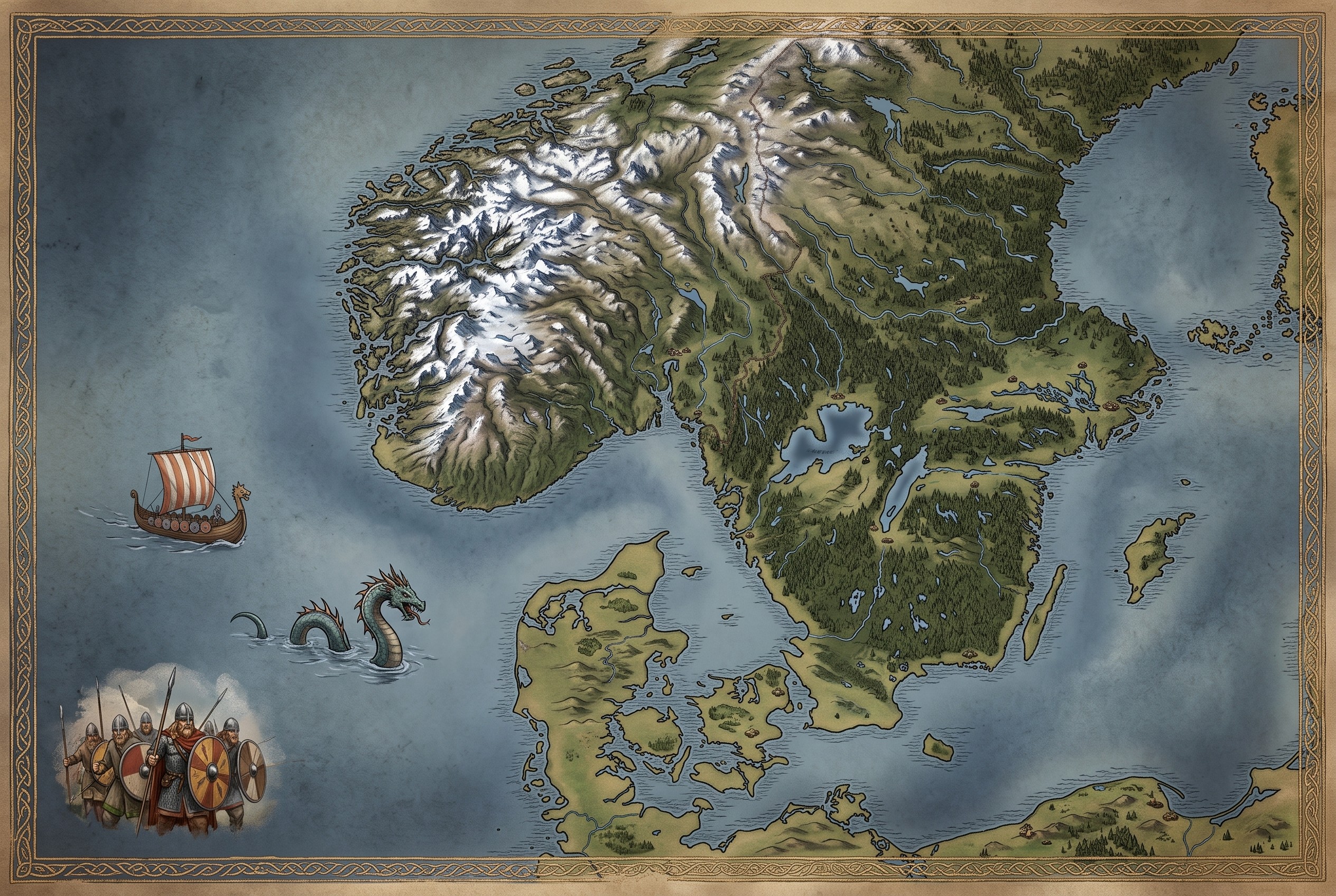 Map of the lands of the Jarldom